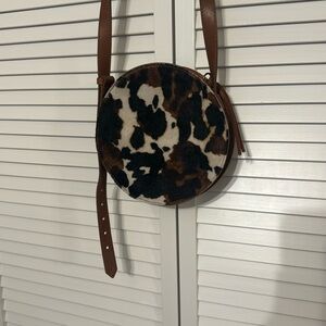 NWT Madewell The Simple Circle Crossbody Bag In Calf Hair